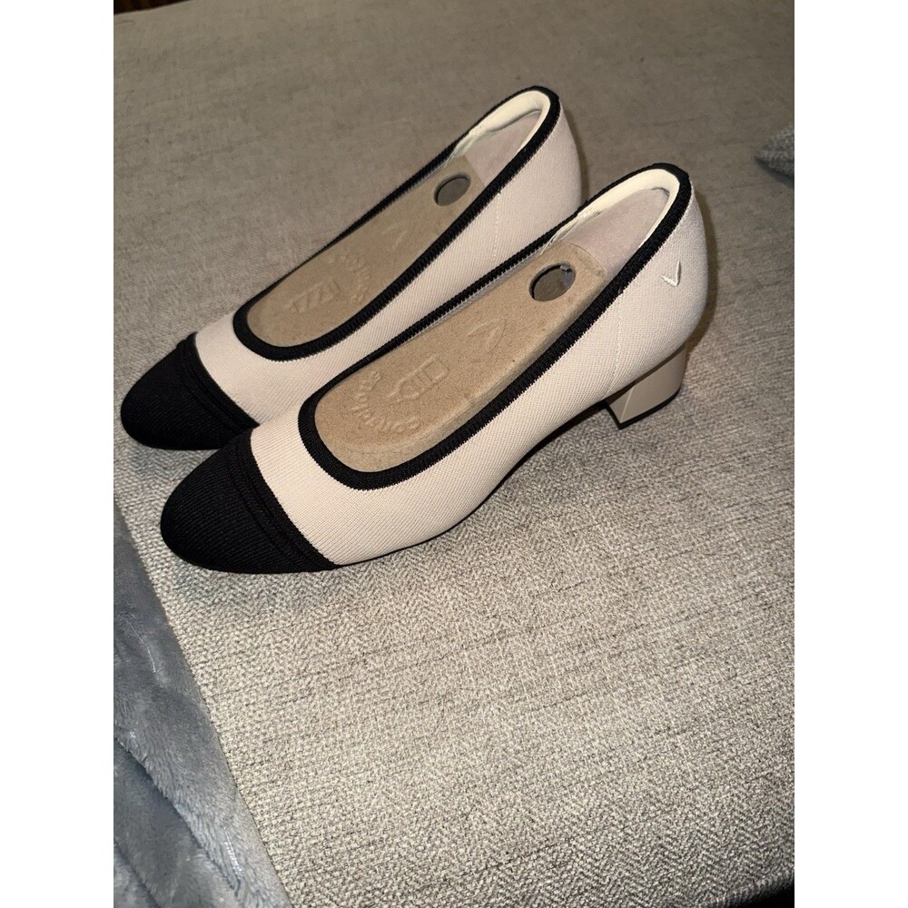 Vivaia Julie 2.0 Knit Pump Women's Sz 8.5 (EU 39.5) Beige Black - Picture 4 of 8